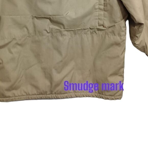 Vintage Woolrich Field Coat XL Mens Tan Beige Red Lining Utility Cargo Pockets - Picture 4 of 16
